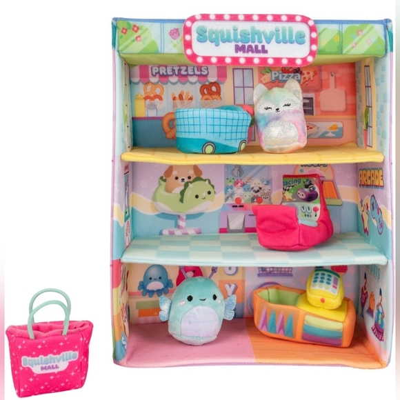 🔥REDUCED🔥NIB RARE SQUISHMALLOWS SQUISHVILLE MALL PLUSH PLAYSET - Picture 7 of 9